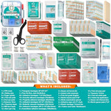 General Medi 420 Piece Professional First Aid Kit - Hard Case with Premium Medical Supplies for Home, Travel, Office, Camping, Vehicle & Workplace