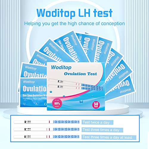 50 Pack Ovulation Predictor Test Strips - Fast Home Fertility Self-Checking Kit