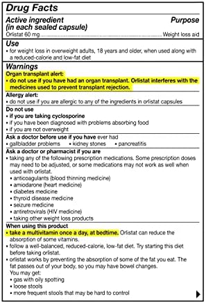 alli Diet Weight Loss Supplement Pills, Orlistat 60Mg Capsules, 170 Count