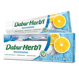 Dabur Herbal Whitening Toothpaste with Salt & Lemon (150g + Toothbrush)