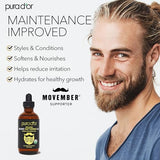 PURA D'OR Organic Beard Oil - 100% Pure & Natural Argan & Jojoba Conditioner for Men, 118ml