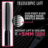 L'Oréal Paris Telescopic-Lift Washable Mascara - Lengthening & Volumizing, 36HR Wear, Black
