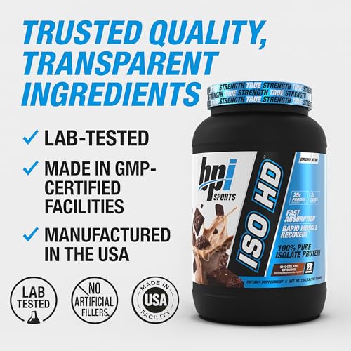 BPI Sports ISO HD Isolate Protein - Chocolate Brownie, 1.6 lbs