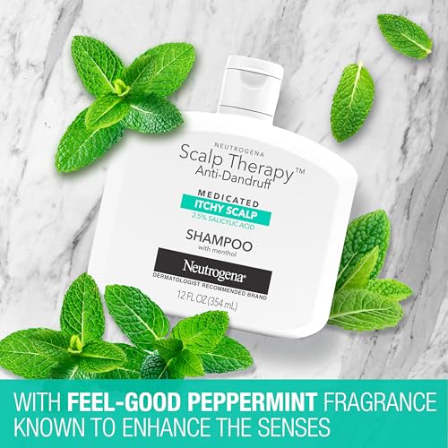 Neutrogena Scalp Therapy Anti-Dandruff Shampoo - 2.5% Salicylic Acid with Peppermint - 12 fl oz