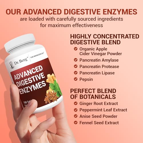 Dr. Berg Advanced Digestive Enzymes with Apple Cider Vinegar - 180 Tablets