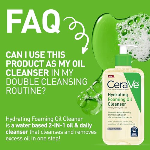 CeraVe Hydrating Foaming Oil Cleanser, Moisturizing Refill for Dry to Very Dry Skin, 19 oz