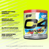 Cellucor C4 Sport Pre Workout Powder - NSF Certified - Elite Hydration with 200mg Caffeine, Creatine & Beta-Alanine - Hawaiian Punch - 20 Servings