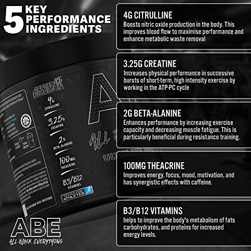 All Black Everything Pre-Workout Powder - 30 Servings | Fruit Punch