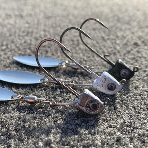 Great Lakes Finesse Sneaky Underspin Jig Head – Versatile Underspin Fishing Jig for Bass & Walleye