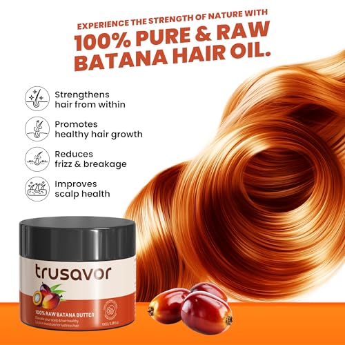 100% Raw Batana Butter, Organic Hair Care Oil Treatment, Natural Moisturizer with Rosemary, 100g/3.35fl.oz