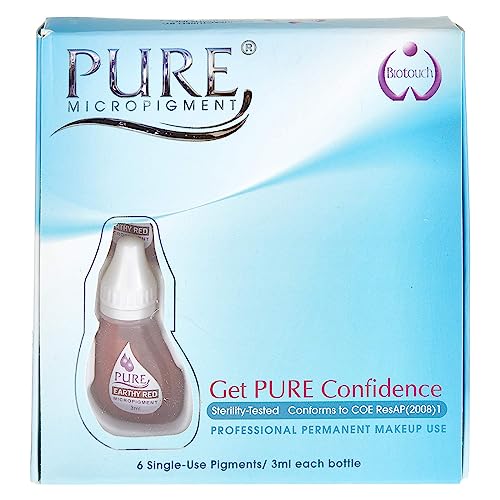 Biotouch Permanent Makeup Liquid Lip Pigment - Set of 6 - Earthy Red