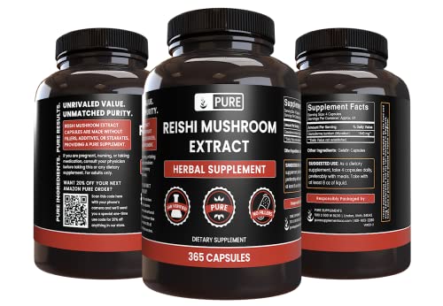 PURE ORIGINAL INGREDIENTS Reishi Mushroom Extract - 365 Capsules