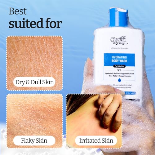 Chemist at Play Hydrating Body & Face Wash with 5% Hyaluronic Acid for Dry Skin Relief