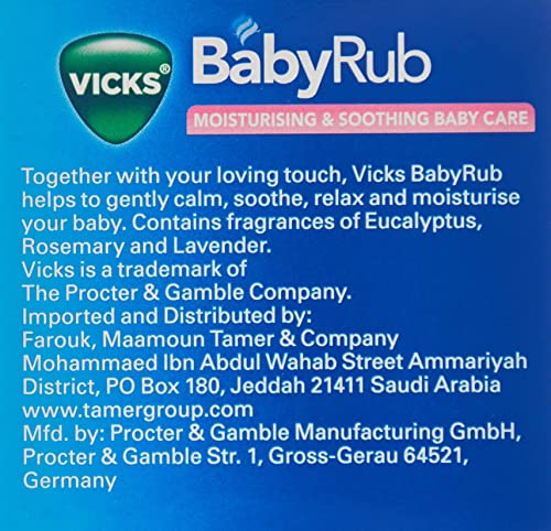 Vicks BabyRub Soothing Vapor Rub for Babies - 50g
