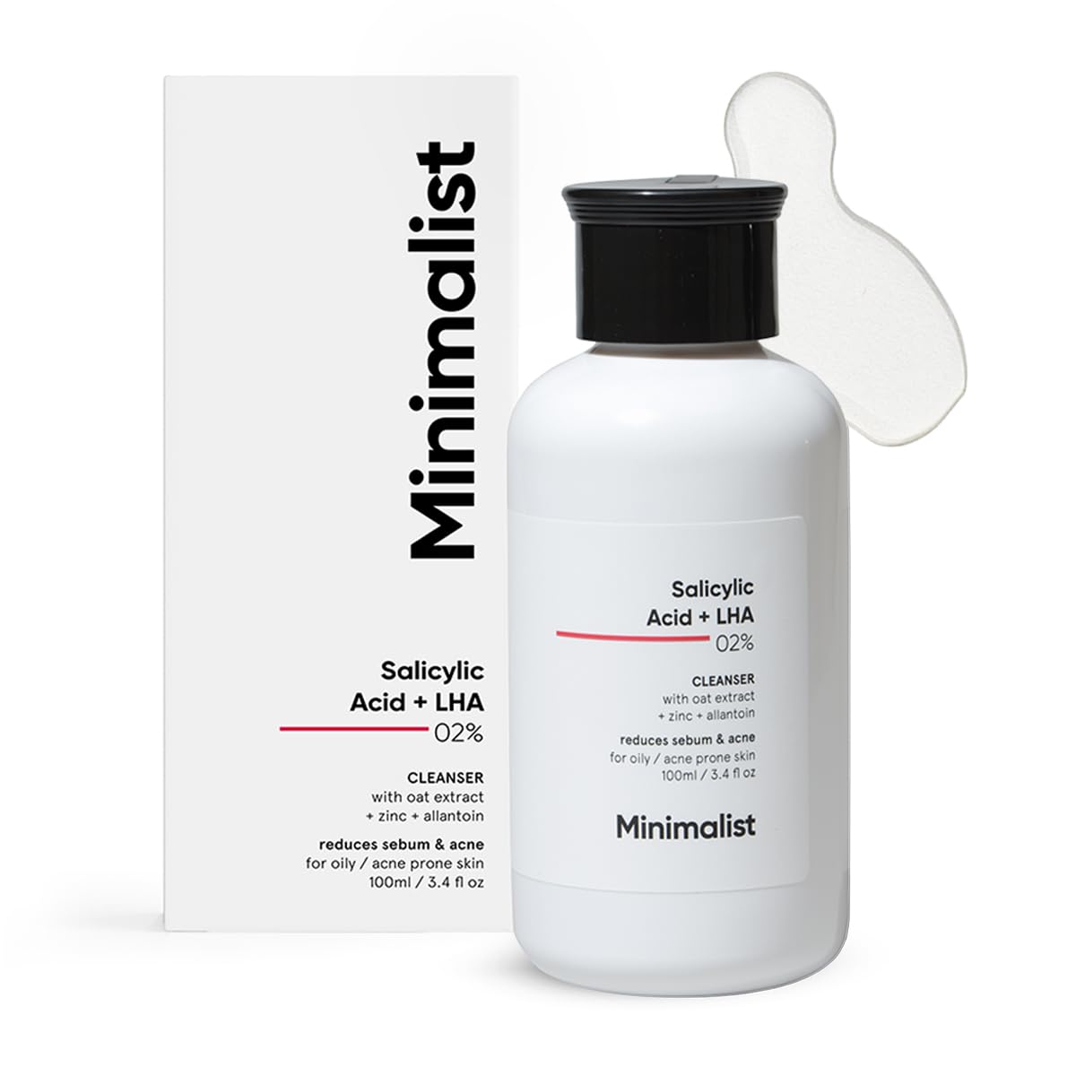 Minimalist 2% Salicylic Acid Face Wash - Sulphate-Free Anti-Acne Cleanser with LHA & Zinc, 100ml