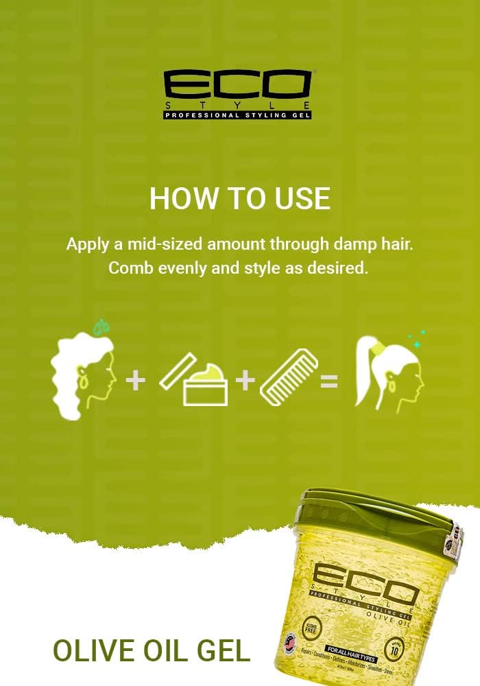 Eco Styler Professional Styling Gel, Olive Oil, Max Hold 10, 16 Oz