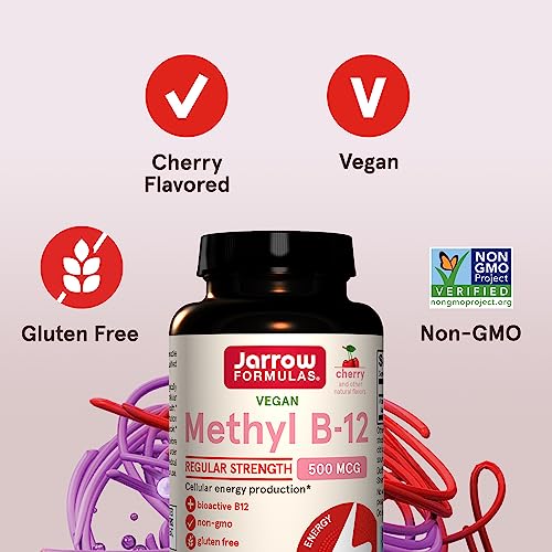 Jarrow Formulas Methyl B-12: 500mcg Cherry Lozenges (100 Pieces)
