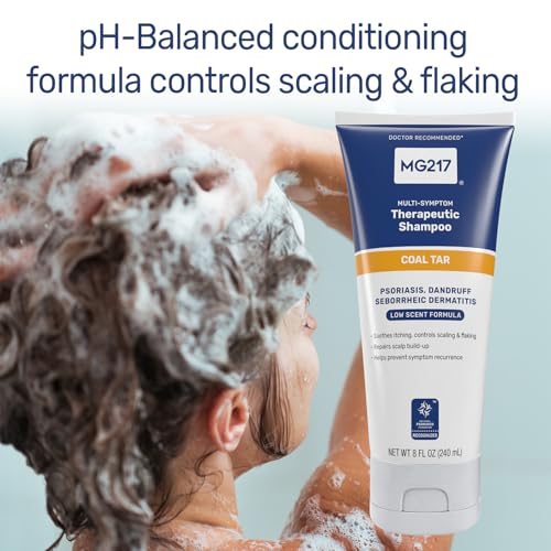 MG217 Psoriasis Shampoo with Coal Tar - Therapeutic Scalp Treatment - 8 fl oz