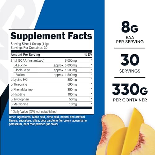 Nutricost EAA Powder (Peach Mango): 30 Servings