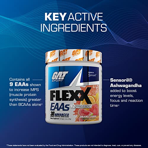 GAT Sport Flexx EAAs + Hydration Supplement, Beach Blast, 30 Servings