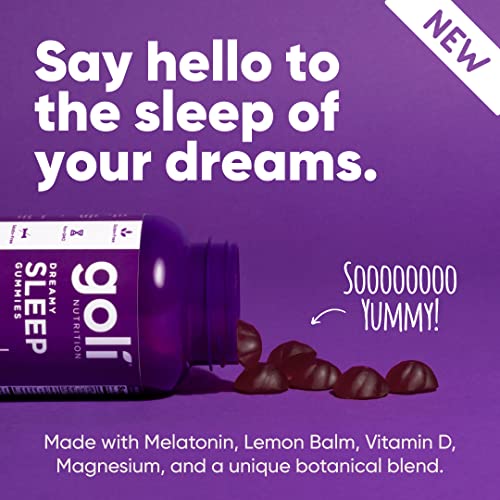 Goli Dreamy Sleep Gummies with Melatonin & Magnesium - Vegan 60 Count
