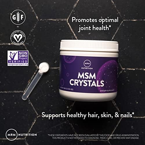 MRM MSM Crystals - Joint Health, Hair, Skin & Nails Support (200 Servings)