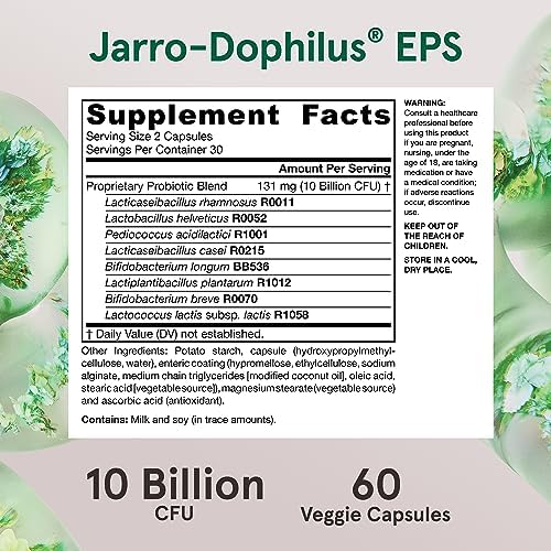 Jarrow Formulas, Jarro-Dophilus EPS, 10 Billion CFU, 60 Veggie Capsules
