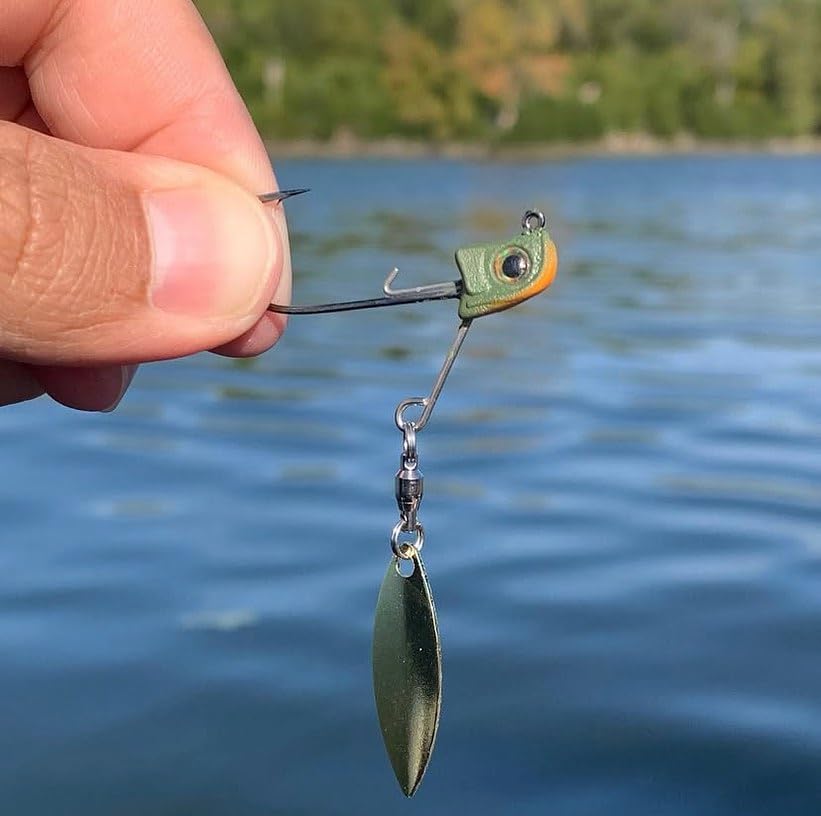 Great Lakes Finesse Sneaky Underspin Jig Head – Versatile Underspin Fishing Jig for Bass & Walleye