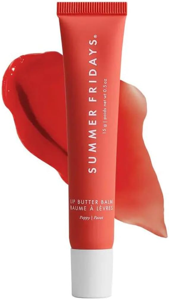 Summer Fridays Poppy Lip Butter Balm - Hydrating Lip Mask & Balm