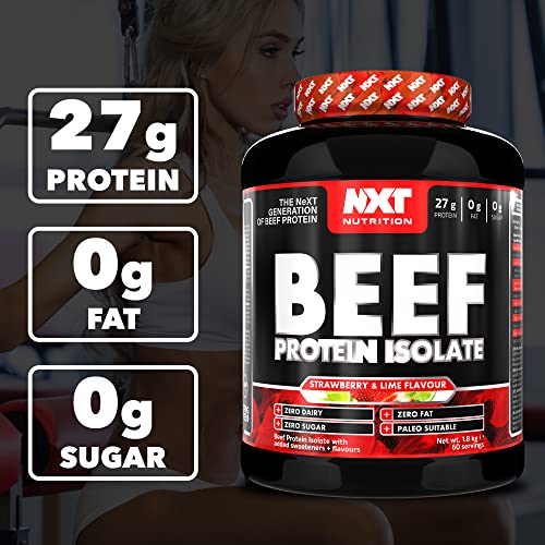 NXT Nutrition Beef Protein Isolate - Strawberry & Lime 1.8kg High Amino Acids