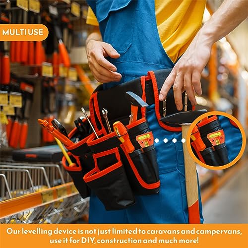 4-Piece Mini Spirit Level Set for Caravan and Motorhome Leveling