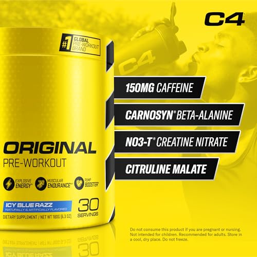 Cellucor C4 Original Explosive Pre-Workout - Icy Blue Razz (180g)