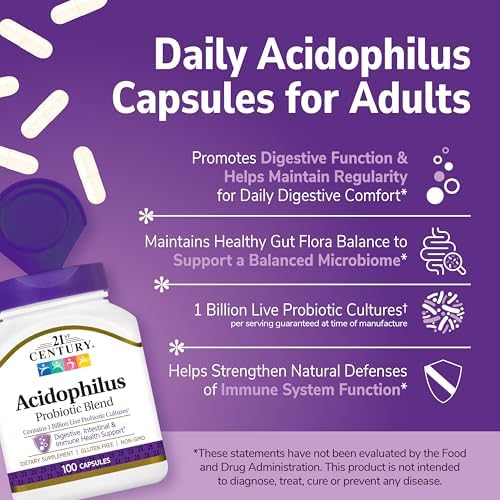 21st Century, Acidophilus Probiotic Blend, 100 Capsules