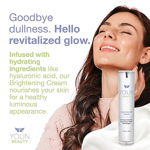 YOUN Beauty Brightening Cream with Kojic Acid, Glycolic Acid & Licorice Extract, 50ml