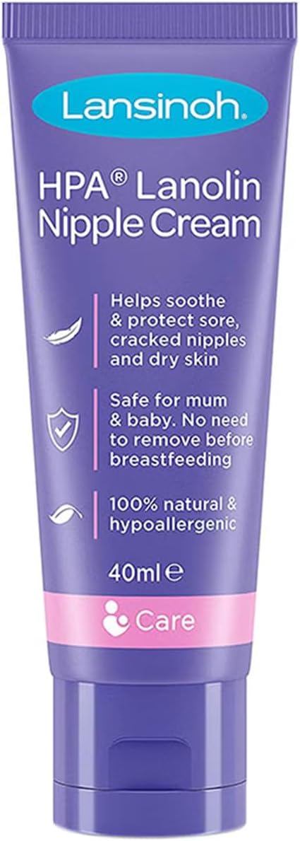 Lansinoh HPA Lanolin Nipple Cream 40g - Soothes Sore Nipples for Breastfeeding Moms