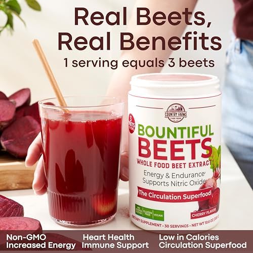 Country Farms, Bountiful Beets, Whole Food Beet Extract, Cherry, 10.6 oz (300 g)