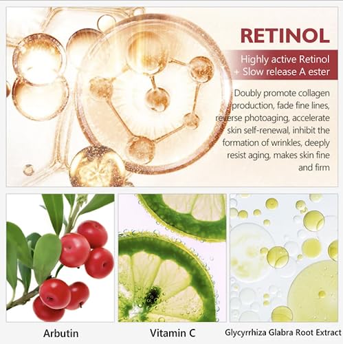 Vibrant Glamour Retinol Eye Cream: Reduce Dark Circles & Fine Lines