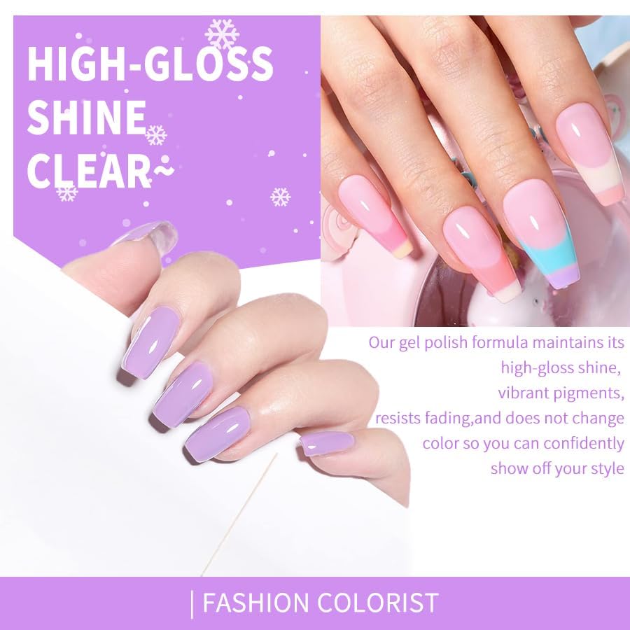 Modelones 9-Piece 15ml Gel Polish Set | 3D Enamel Colors for DIY Manicure
