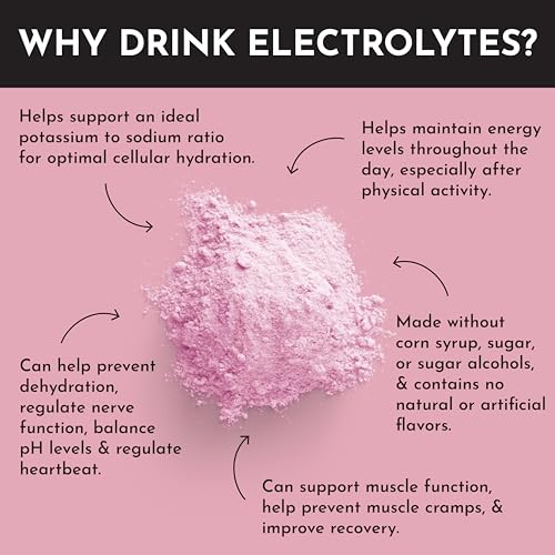 JUST INGREDIENTS Raspberry Lemonade Electrolytes - Natural Hydration Drink Mix