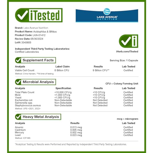 California Gold Nutrition Probiotic Blend: Acidophilus & Bifidus - 60 Veggie Capsules
