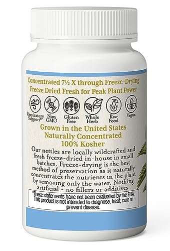 Eclectic Institute Nettle Leaf Freeze Dried Vegetables - 90 Capsules for Vitamins & Minerals