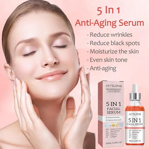 30% Vitamin C Serum with Hyaluronic Acid & Niacinamide - Anti-Aging Brightening Serum (1.41 fl oz)