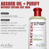 Thayers Oil Balancing and Cooling Jelly Toner - 12 Fl Oz for Combination to Oily Skin