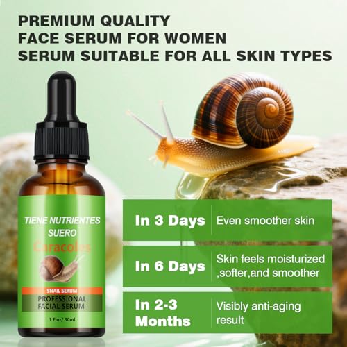 Snail Mucin Serum for Face - 30ml Hydrating Repairing Facial Essence