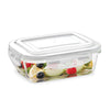 Borosil Klip-N-Store Rectangular Glass Container, 370ml, Air-Tight Lid
