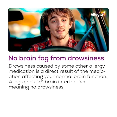 Allegra 24-Hour Non-Drowsy Adult Allergy Relief (180mg Fexofenadine HCI, 75 Total Tablets)