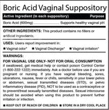N'More Boric Acid Suppositories - 30 Count, 600mg | 100% Pure Feminine Health Support | Made in USA