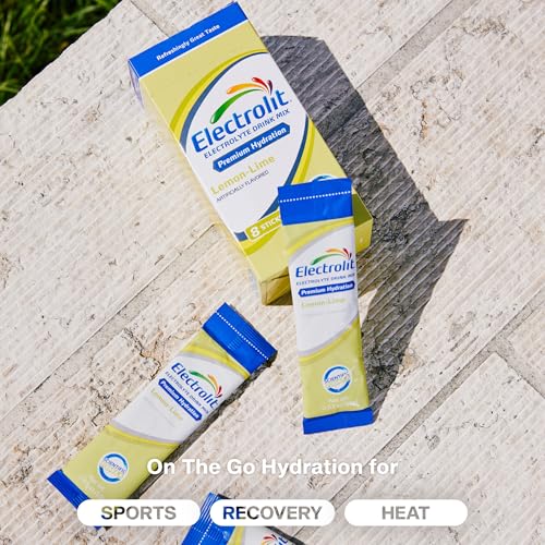 Electrolit Electrolytes Powder Packets Lemon Lime | 8 Pack | Gluten-Free Hydration Drink Mix