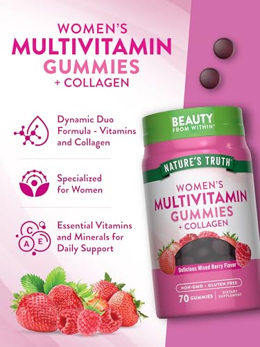 Nature's Truth Women's Multi-vitamin Collagen 70 Vegan Gummies, 70 Count