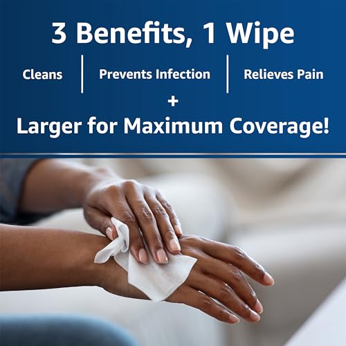 Dermoplast 3-in-1 Medicated First Aid Wipes - Analgesic & Antiseptic Sting-Free Cloths (10 Count)